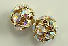 2pc GORGEOUS SPARKLY No 5830 8mm PAVE BALL AURORA BOREALIS CRYSTAL SWAROVSKI CRYSTAL BEADS